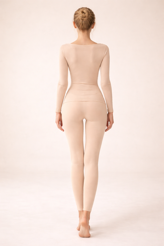 Ensemble Thermique Femme Doublé – Sous-Vêtement Hiver Sans Couture