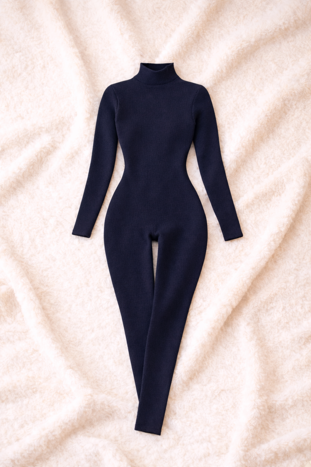 Combinaison Body Manches Longues – Silhouette Sculptée bleu