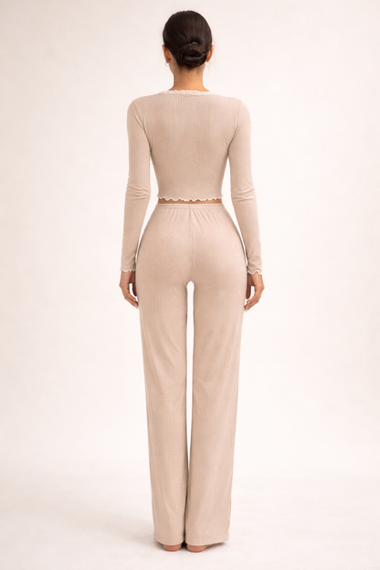 Ensemble Côtelé Maison – Pyjama Femme Élégant et Confortable