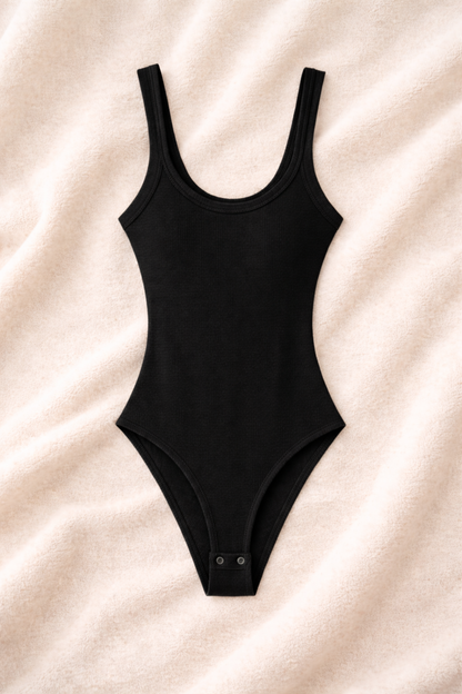 Body côtelé ajusté