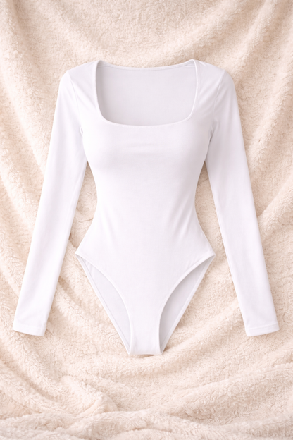 Body Col Carré - Manches longues